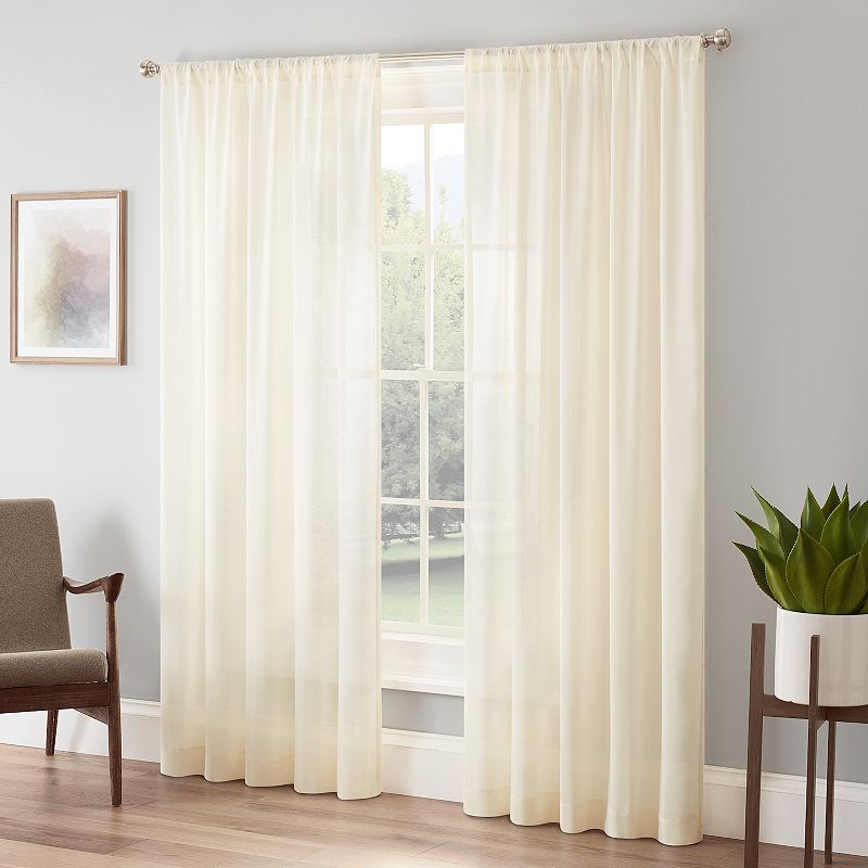 eclipse Chelsea UV Light-Filtering Sheer 1-Panel Window Curtain