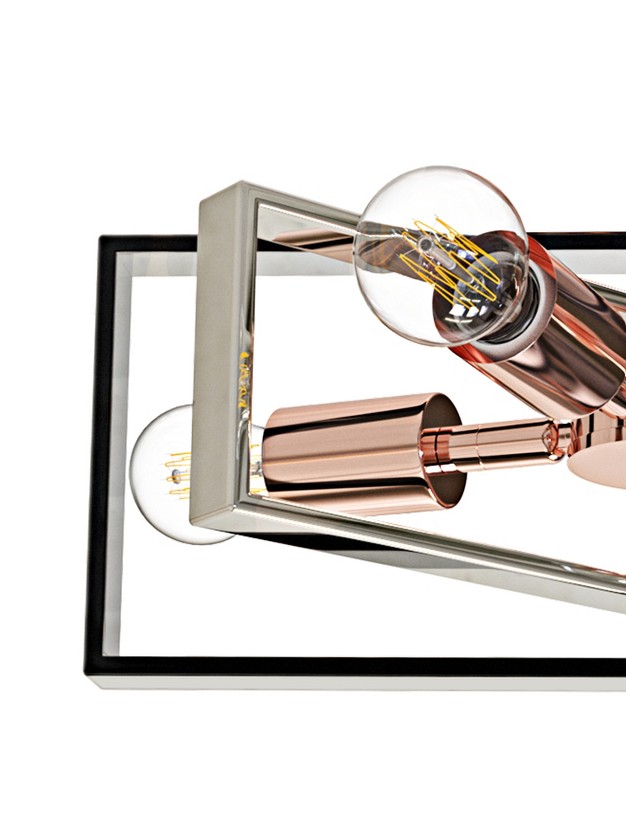 Nextop 15 Inch 4 light Rose Gold Semi Flush Mount Ceiling Light