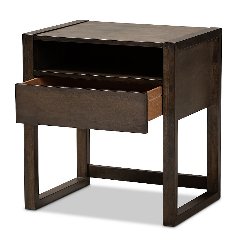 Baxton Studio Inicio Brown Nightstand