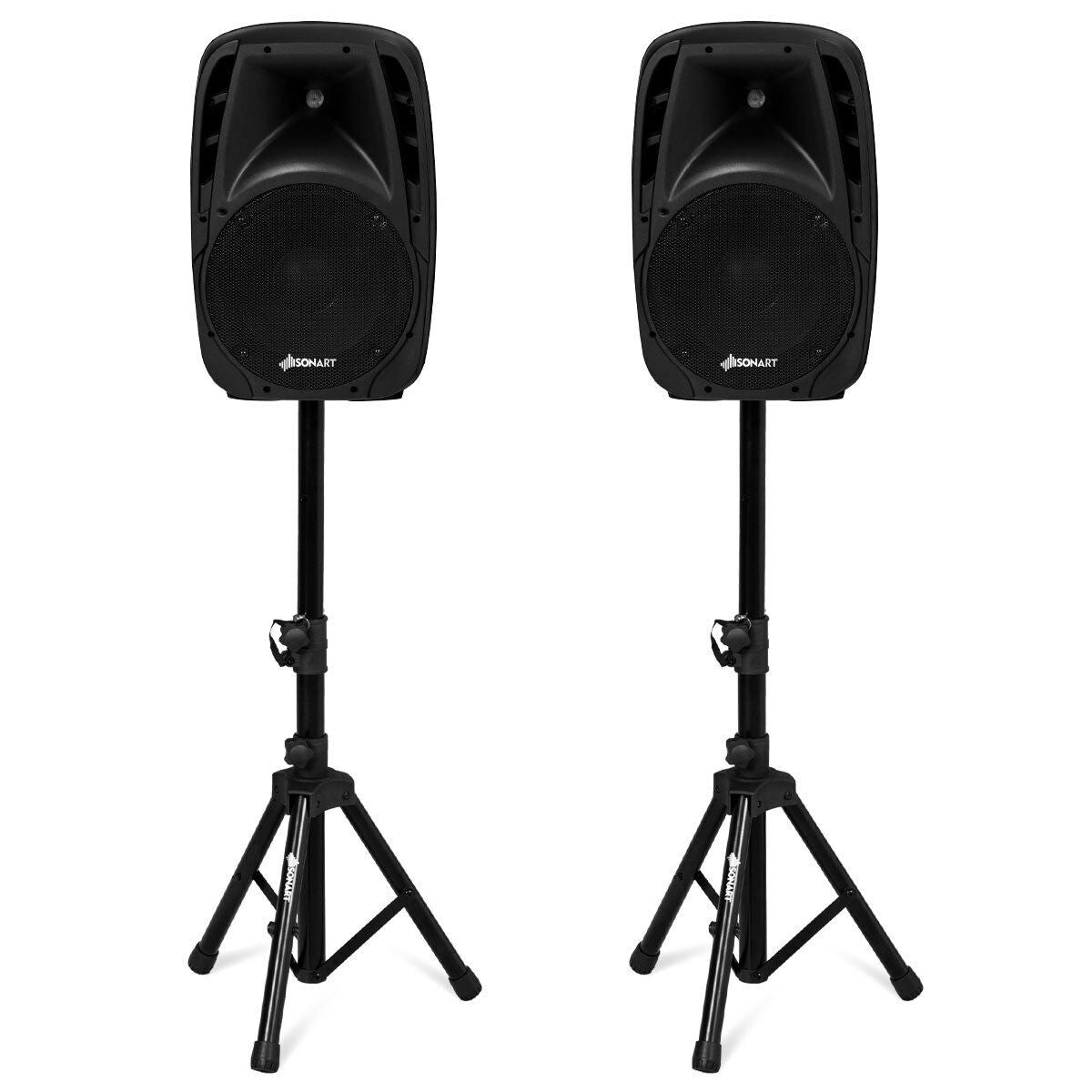 Costzon Portable 1600W 2-Way Powered PA Speaker System (2-Way)