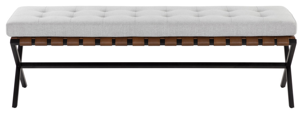 Kenji Bench   Industrial   Upholstered Benches   by Sunpan Modern Home  Houzz