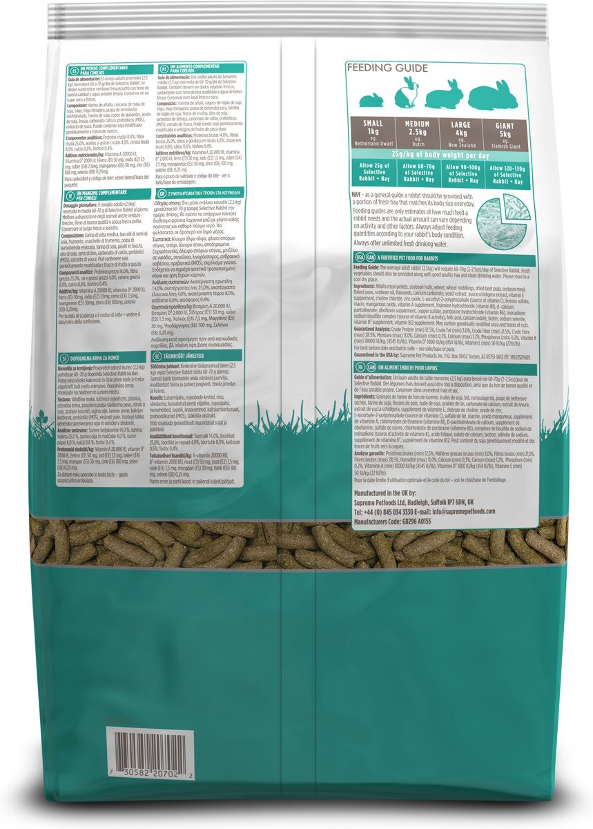 Science Selective Adult Rabbit Food， 8.8-lb bag