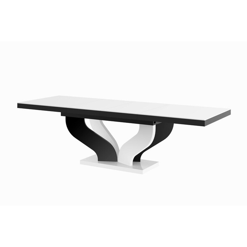 Strick   Bolton Britell Black/ White Extendable Dining Table