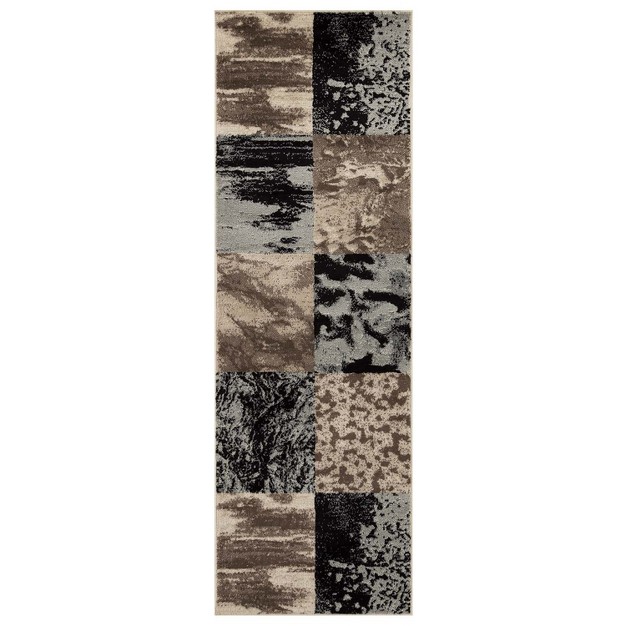 Modern Floral Indoor Area Rug Or Runner Blue Nile Mills