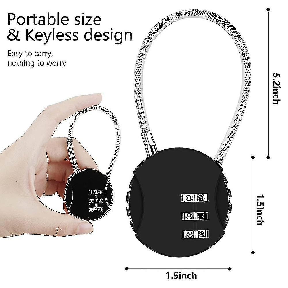 2 Pack Combination Lock 3 Digit Outdoor Waterproof Padlock For School Gym Locker， Sports Locker， Fe