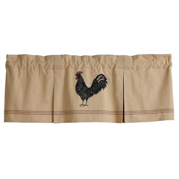 Park Designs Chicken Hen Pecked Lined Pleated Valance Rooster