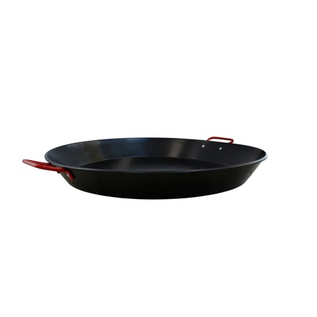 Coated Nonstick Paella Pan With Red Handles