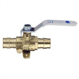 Apollo 34 in. Brass PEX-A Barb Ball Valve with Drain and Mounting Pad EPXV34WD