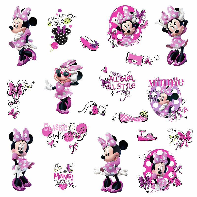 RoomMates Minnie Fashionista Wall Decal