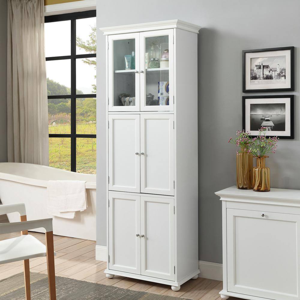 Home Decorators Collection Hampton Harbor Tall Cabinet 25 in. W in White BF-23930-WH