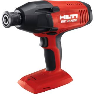 Hilti 22-Volt SID 8 Lithium-Ion Cordless 716 in. Hex Impact Driver Kit with Two 4.0 Ah Batteries Charger and Strap 3533528