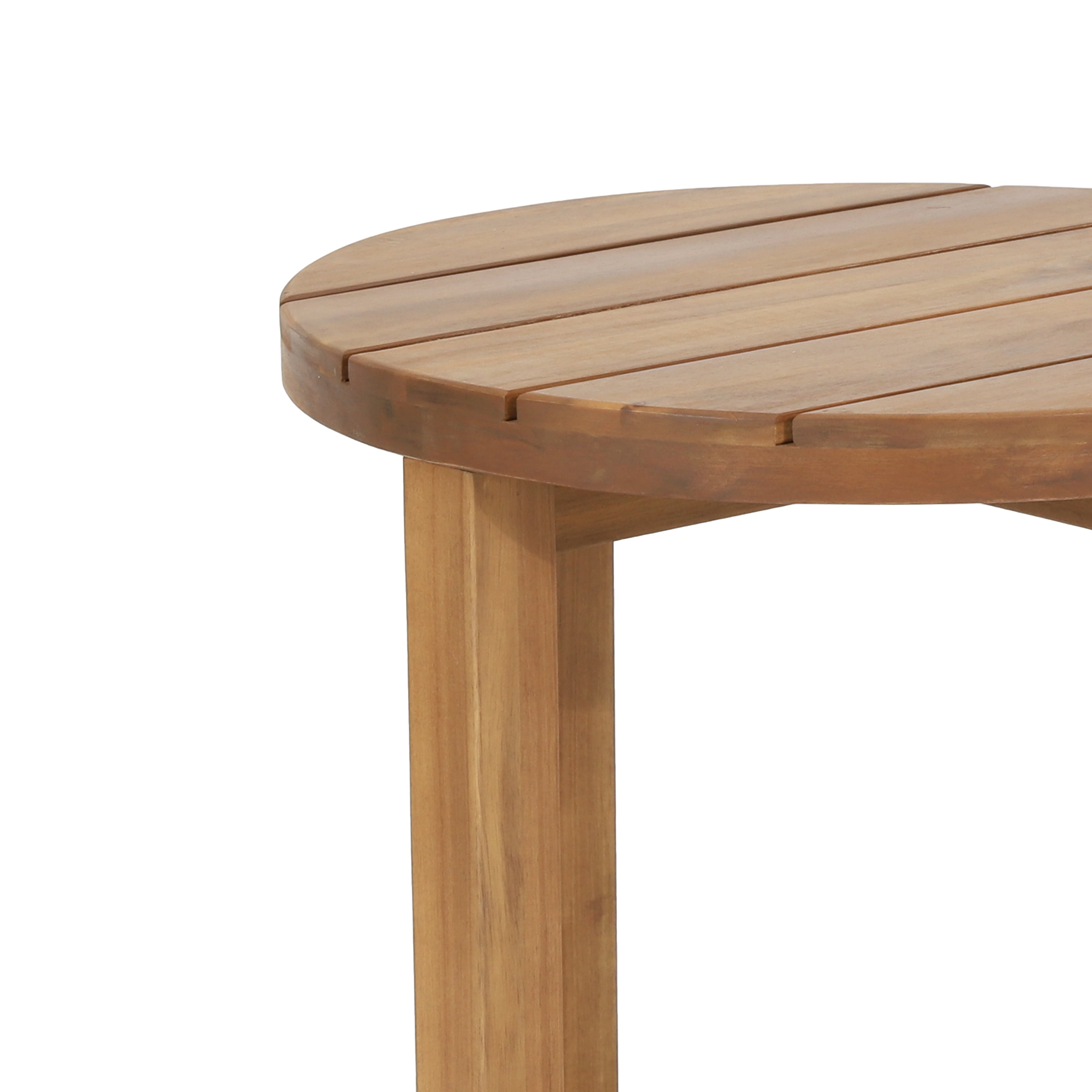 Hobbs Outdoor Acacia Wood Circular Side Table, Teak