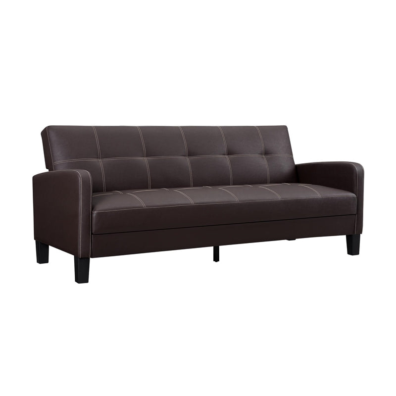 Essential Home Salerno Convertible SofaSleeper Futon in Dark Brown