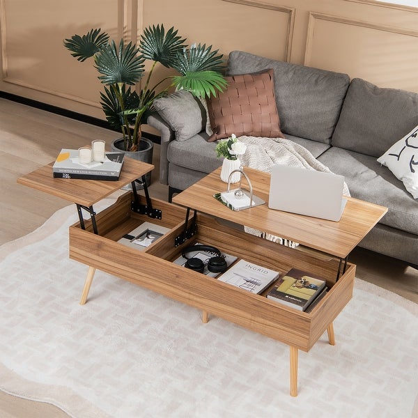 Costway 47'' Lift Top Coffee Table Central Table with Hidden - See Details