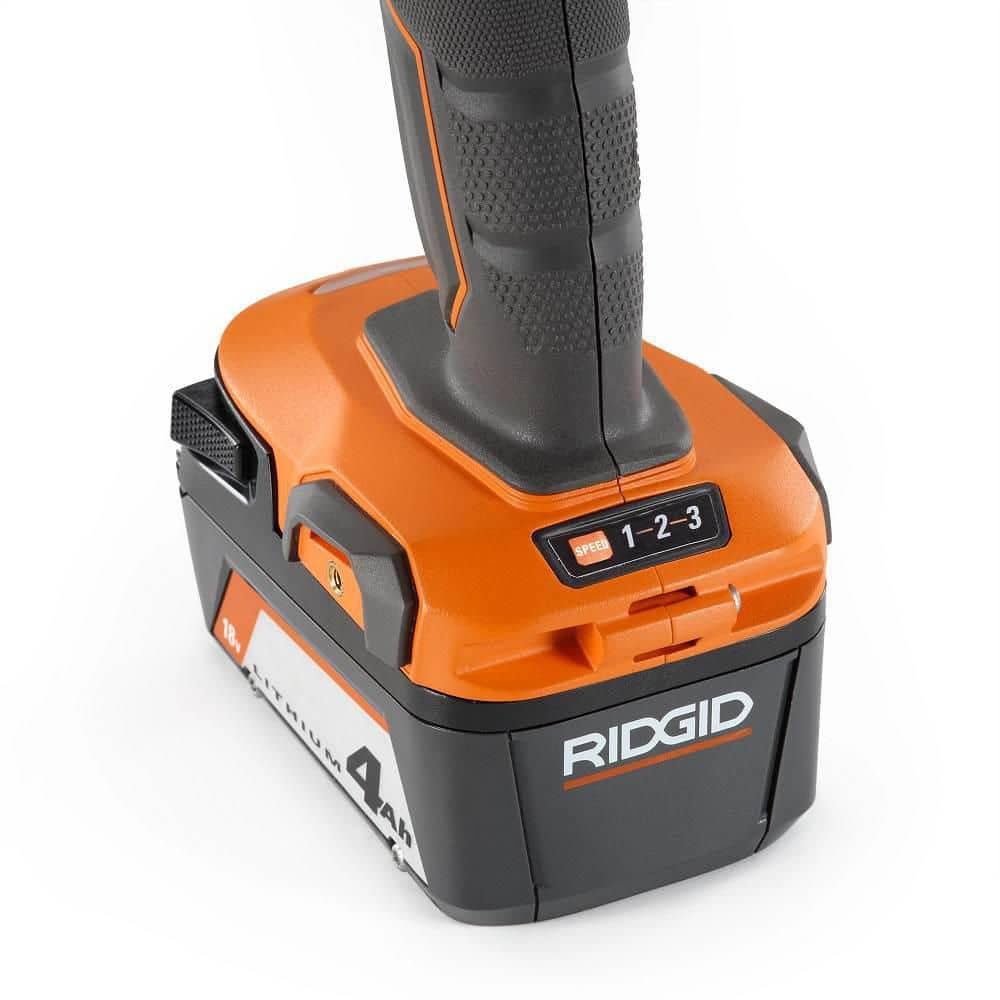 RIDGID 18V Cordless 1/2 in. Impact Wrench Kit with 4.0 Ah Battery and Charger R86215K