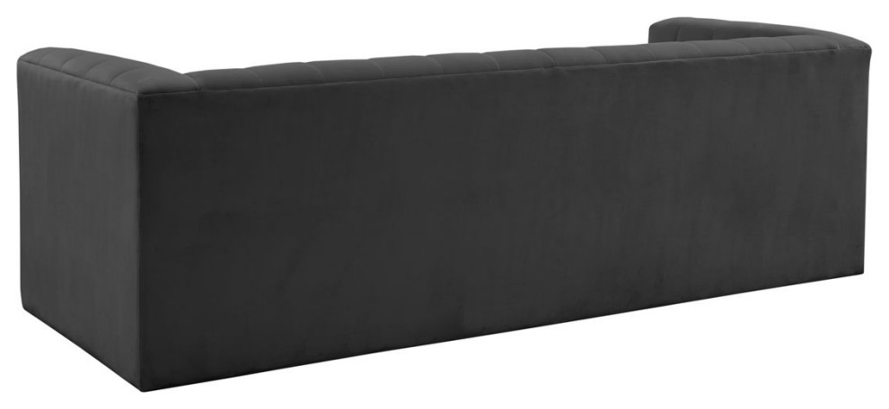 Tov Furniture Norah Black Velvet Sofa   Transitional   Sofas   by Kolibri Decor  Houzz