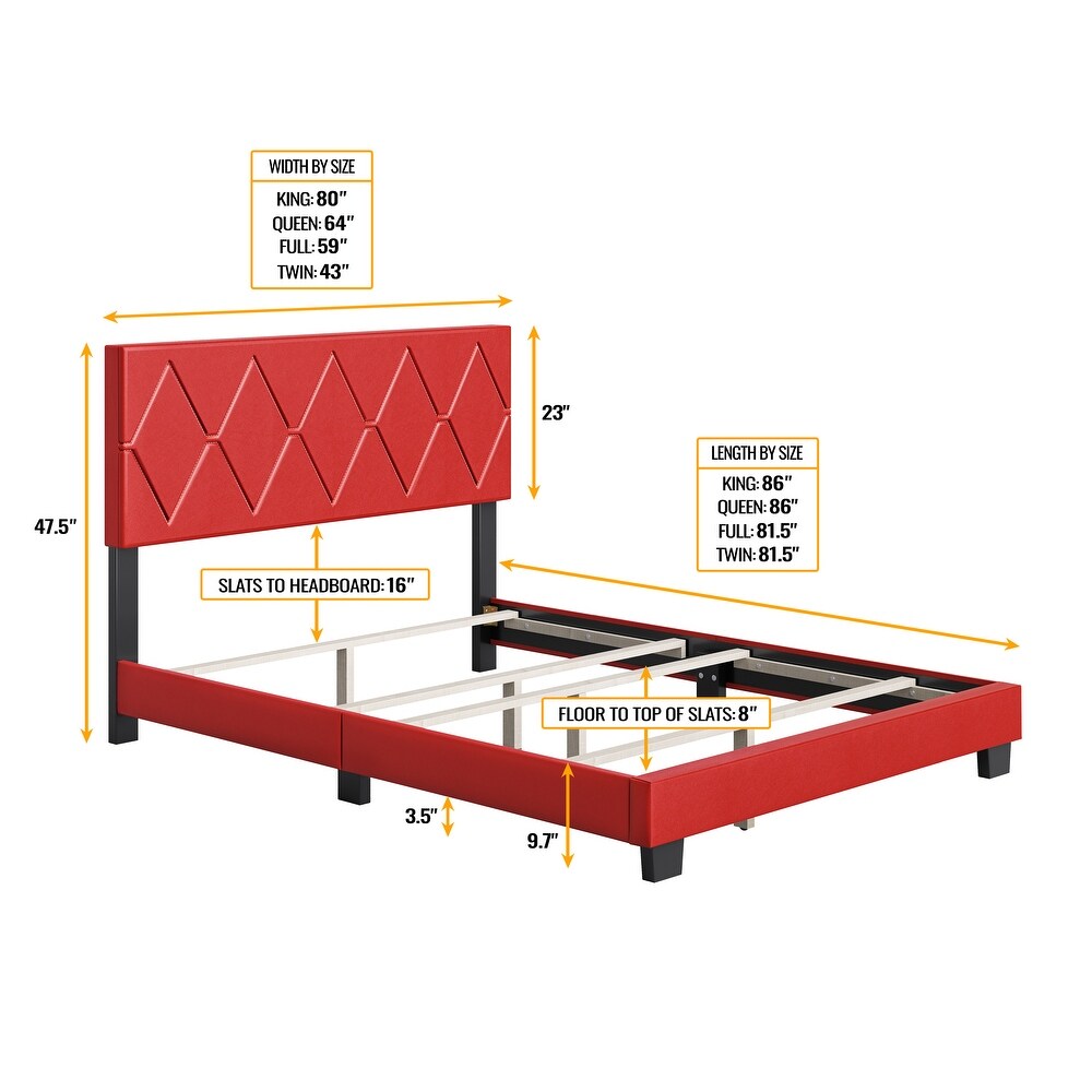 Boyd Sleep Charlat Faux Leather Upholstered Bed Frame