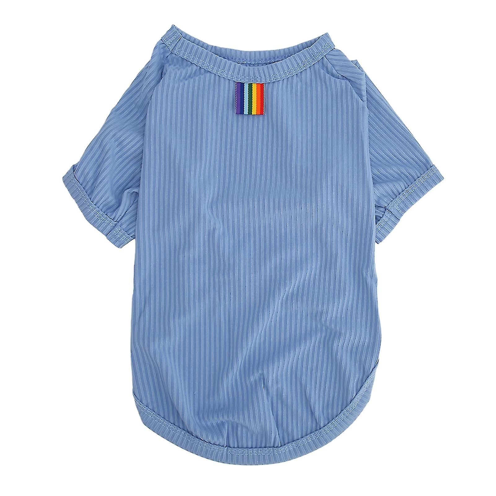 Dog T Shirt Spring Summer Fashion Cute Stripe Print Thin Breathable Soft Stretchy Pet Dog Striped Shirt for Small Dogs XL