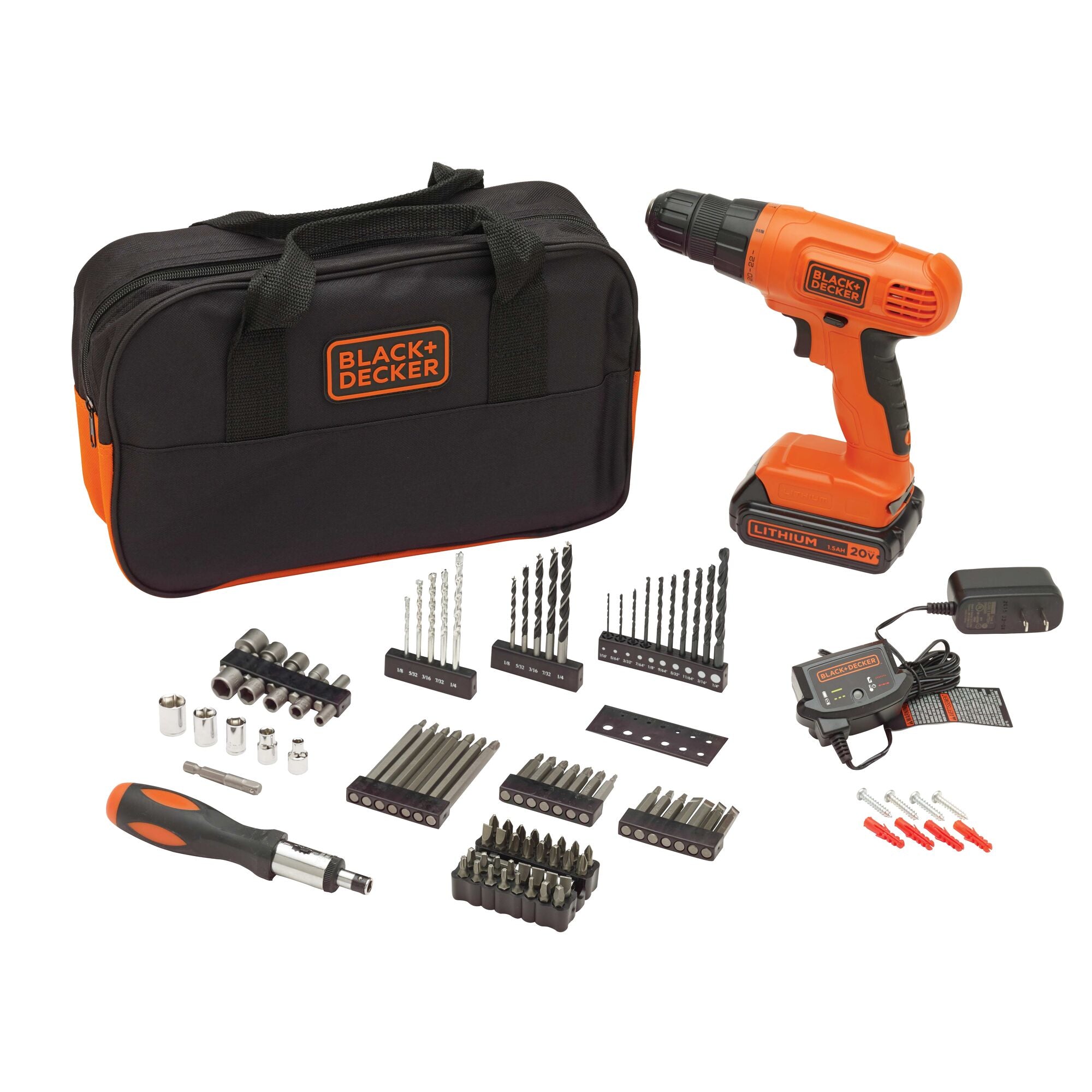 20V MAX* POWERCONNECT™ Cordless Drill Kit + 100 pc. Kit