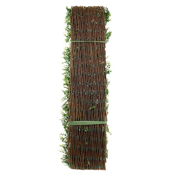 Faux Boxwood Willow Lattice Screen