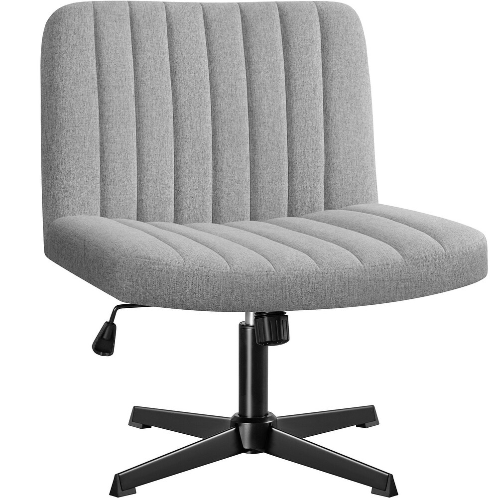 Furniwell Office Desk Chair Armless Swivel Vanity Chair