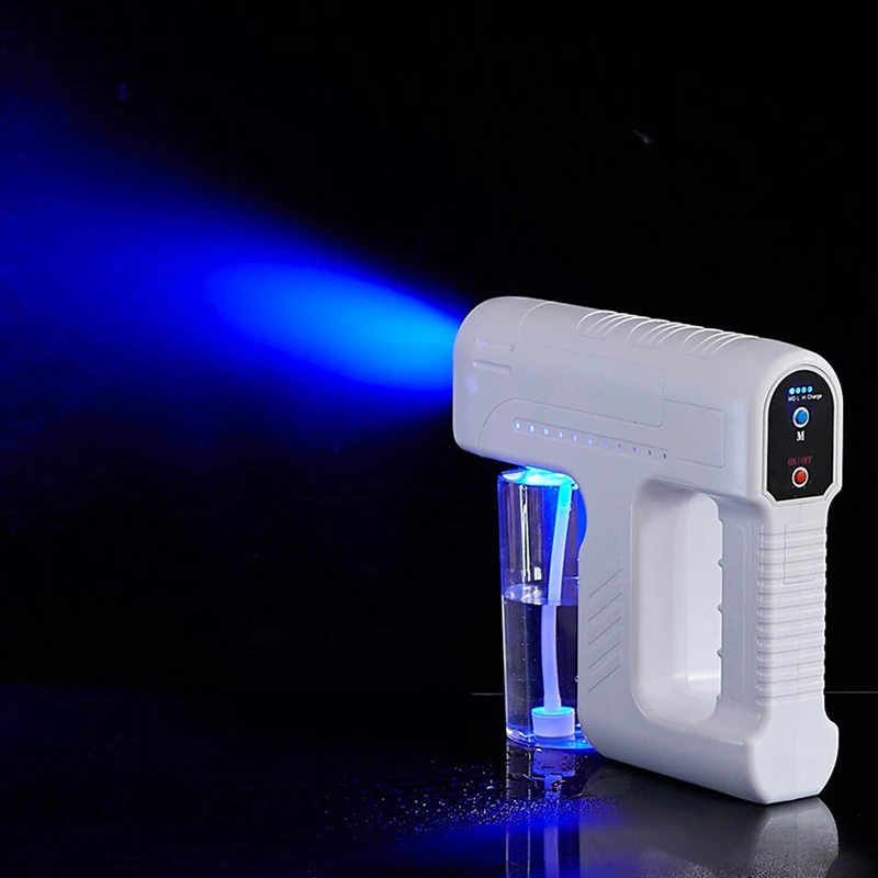 Nano Spray Gun Wireless Blue Ray Nano Disinfection Spray Gun Alcohol Disinfection Steam Spray Gun Nano Atomizer Sprayer