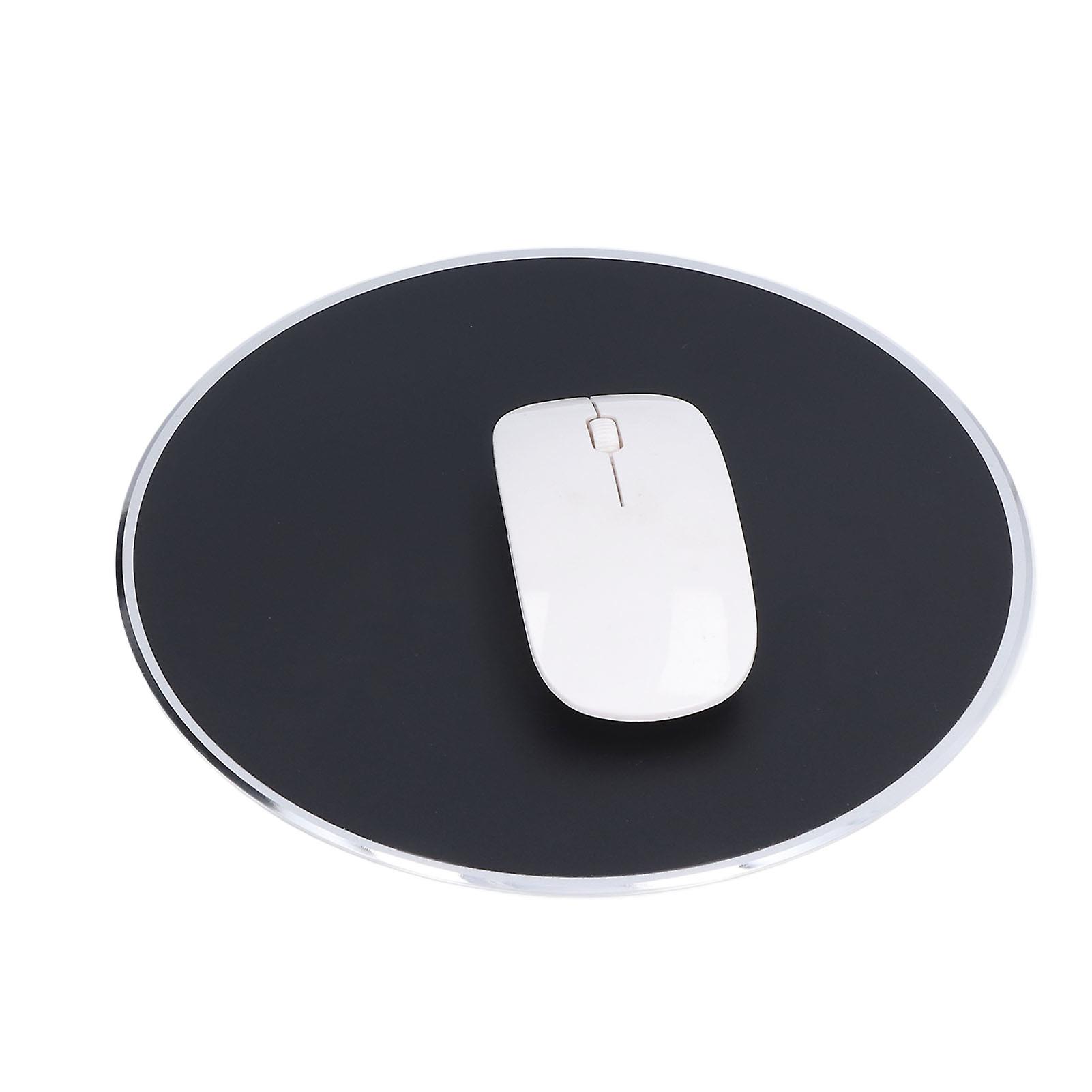 Mouse Pad Anti Slip Design Accurate Control Smoother Edges Easy To Clean Round Mouse Mat For Home Office Gamingblack