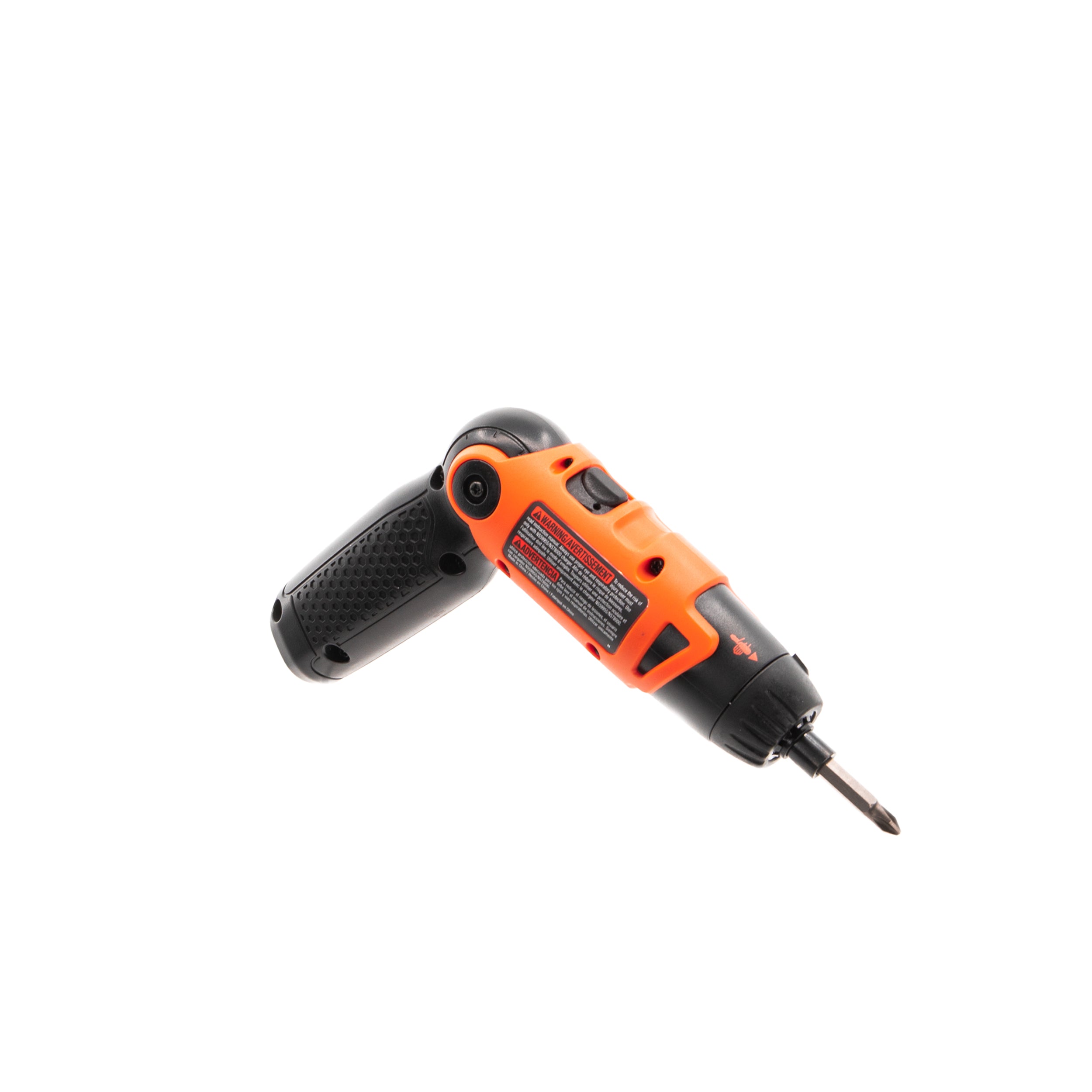 Cordless Screwdriver with Pivoting Handle, USB Charger and 2 Hex Shank Bits