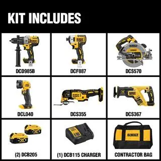 DEWALT 20V MAX Cordless 6 Tool Combo Kit with (2) 20V 5.0Ah Batteries and Charger DCK694P2