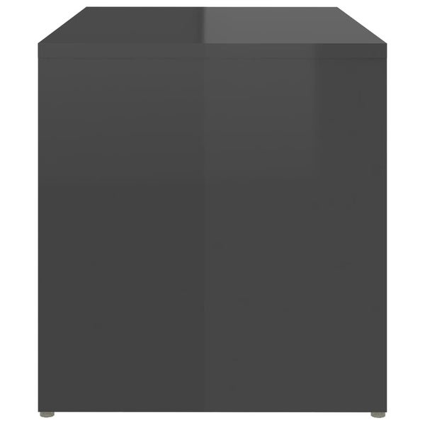 vidaXL Side Table High Gloss Gray 23.2