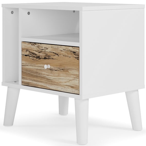 Ashley Furniture Piperton Brown/White Single Drawer Night Stand - - 36339181