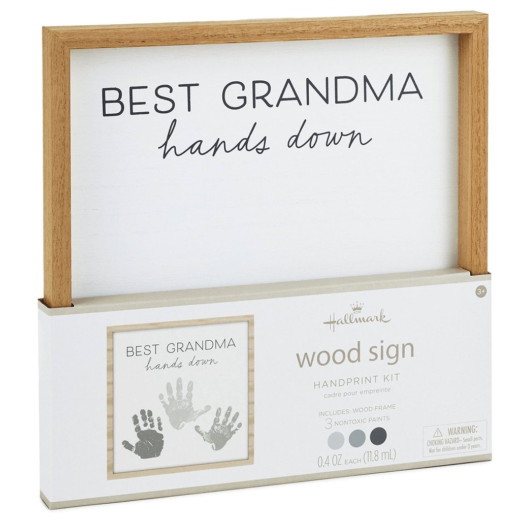 Hallmark  Best Grandma Hands Down Wood Sign Handprint Kit