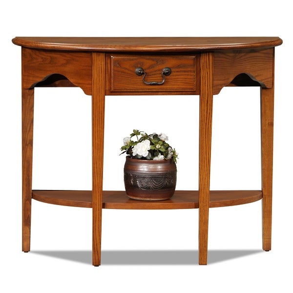 Slate Two-tone Demilune Console