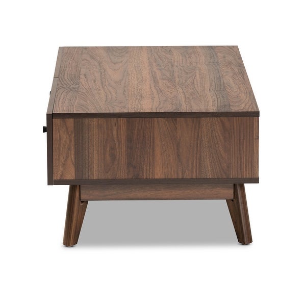 Hartman Mid-Century Modern Walnut Brown Finished Wood Coffee Table