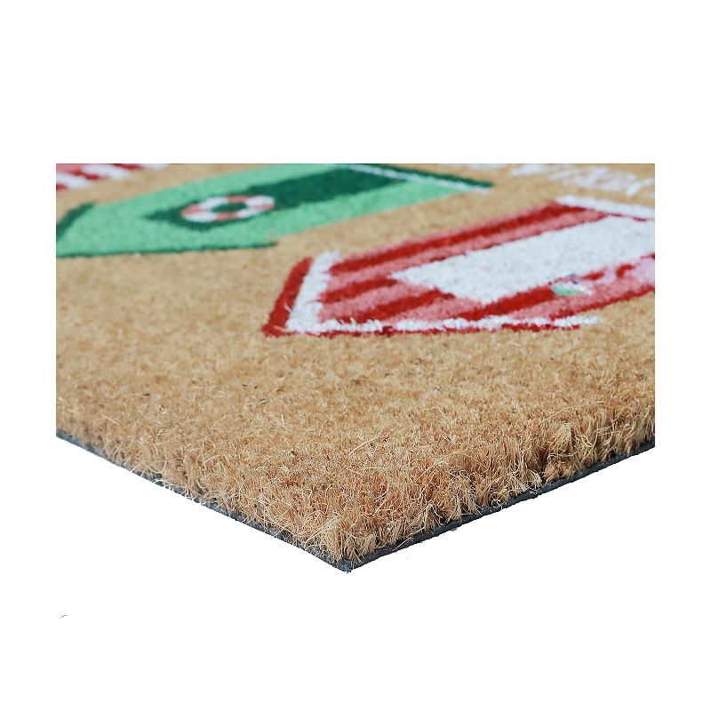 St. Nicholas Square Beachy Christmas Doormat