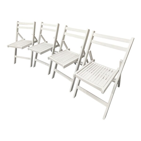 Furniture Slatted Wood Folding Special Event Chair ，Set of 4