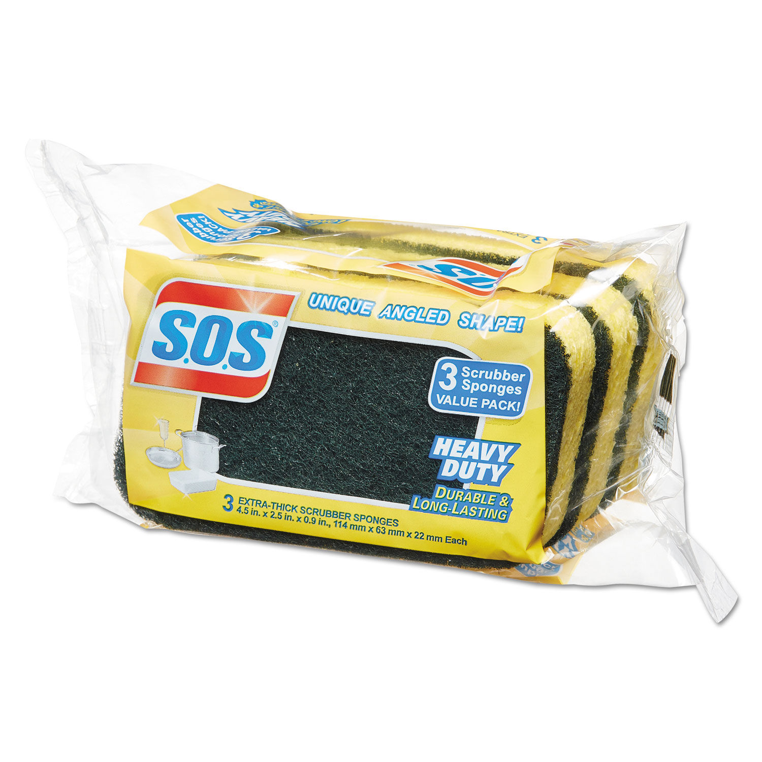 Heavy Duty Scrubber Sponge by S.O.S.andreg; CLO91029CT