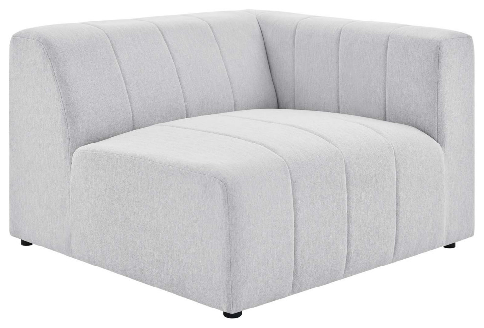 Bartlett Upholstered Fabric Upholstered Fabric 5 Piece Sectional Sofa Ivory   Transitional   Sectional Sofas   by House Bound  Houzz