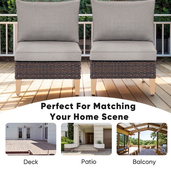 Outdoor Sectional Patio Sofa with Cushion