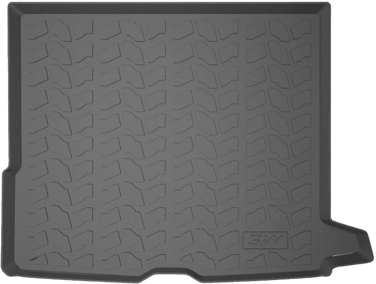 3W Floor Mats and Cargo Liner Fit for Benz GLC Floor and 2016-2022， TPE Floor Liner and Trunk Mats 1st and 2nd Rows Black