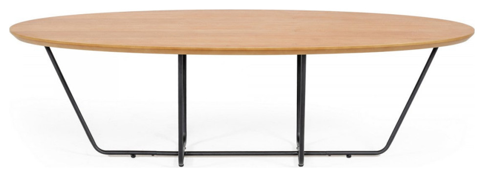 Lambros Industrial Large Oak Coffee Table   Transitional   Coffee Tables   by V.S.D Furniture  Houzz