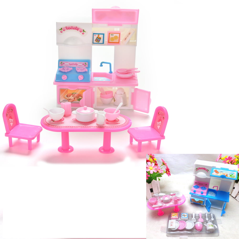 MageCrux 20 Pcs/lot Creative Kitchenware Dinner Tables Cupboard Sink for Barbies Dolls