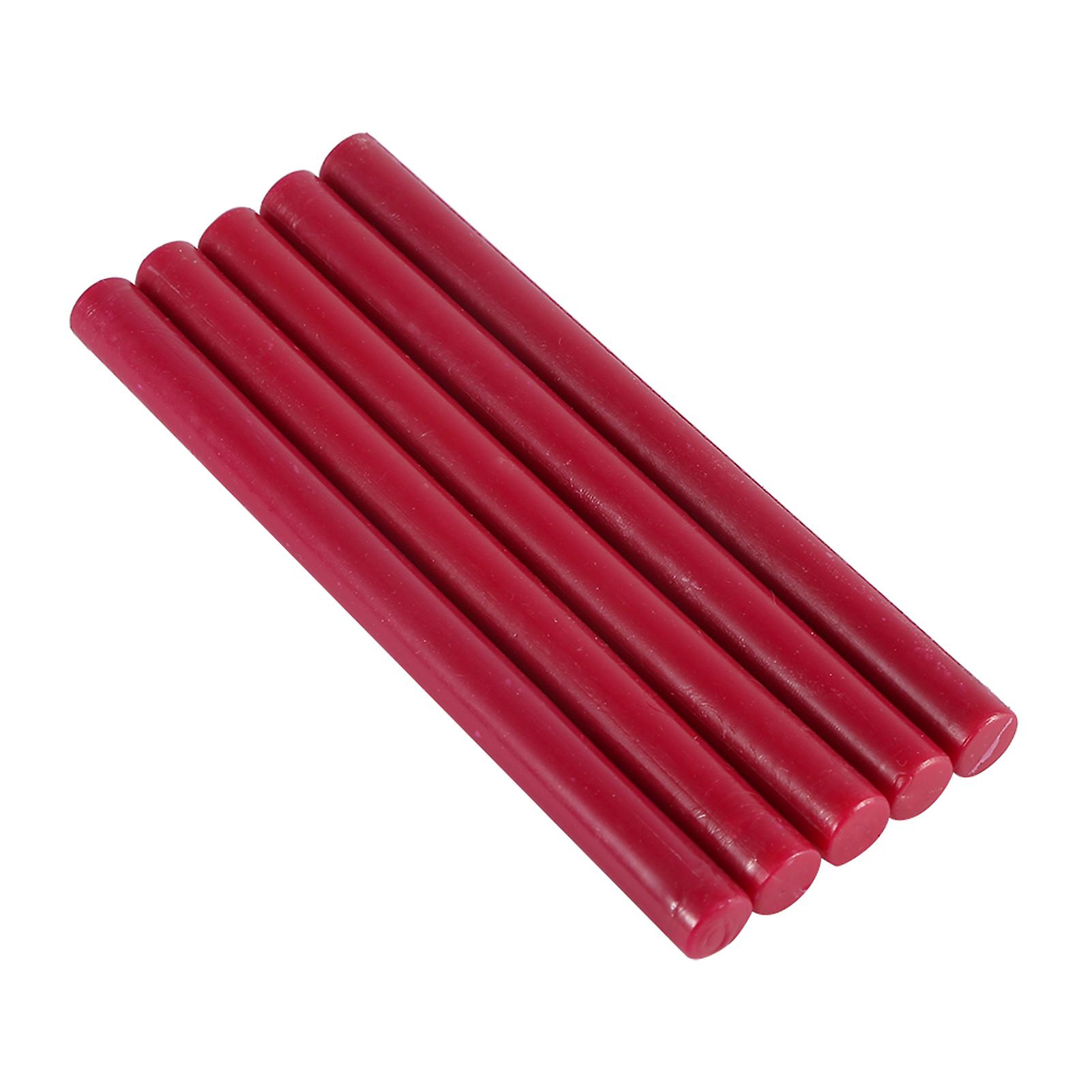 5pcs Seal Stamp Wax Sticks For Sealing Vintage Birthday Wedding Invitation Cards (burgundy)