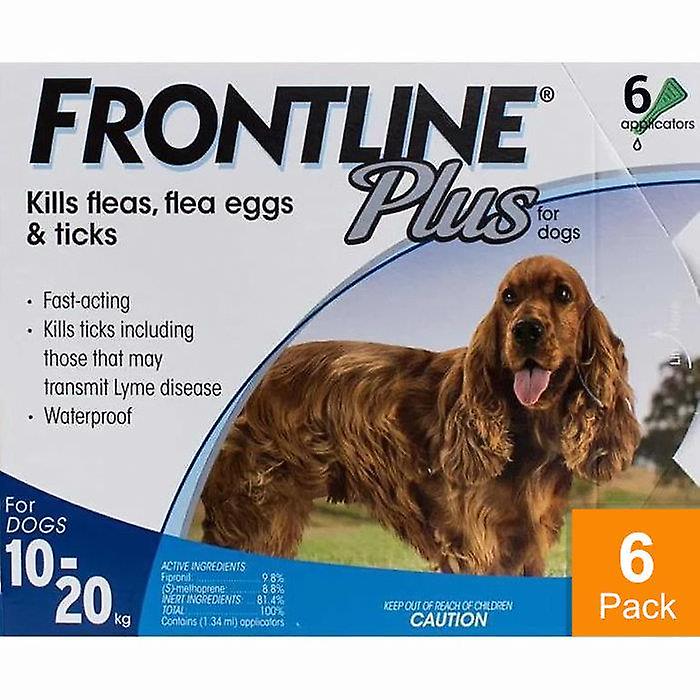 Frontline Plus for Dogs 22-44lbs (10-20 kg) - 6 Pipettes