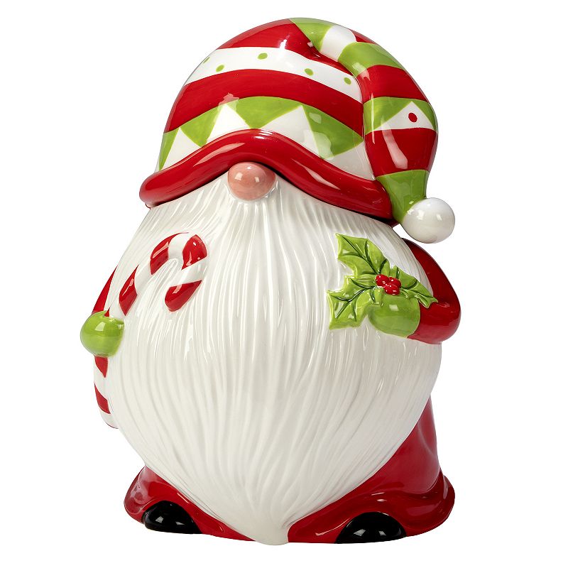 Certified International Holiday Magic Gnomes 3D Cookie Jar