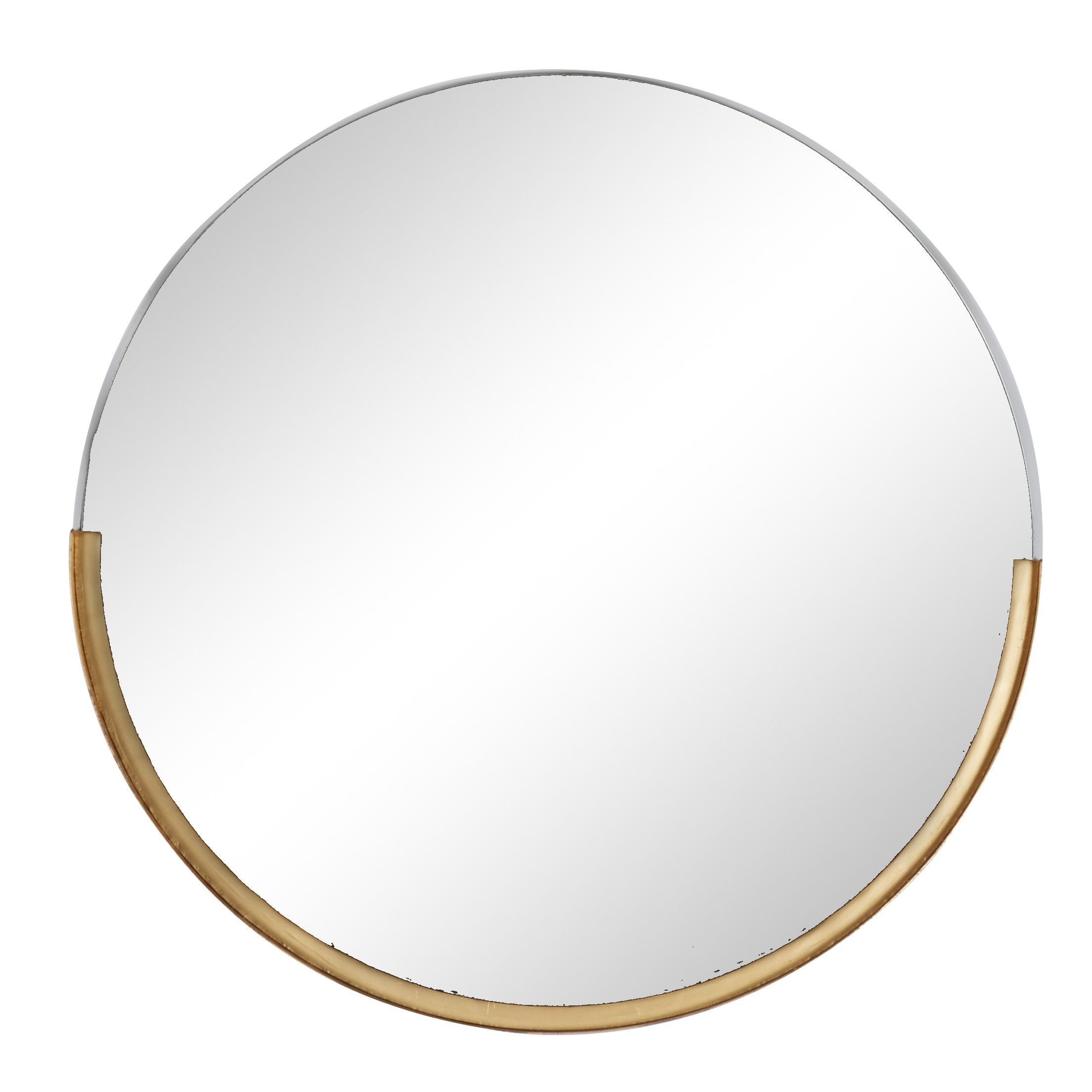 Gold Modern Metal Wall Mirror 30 x 31