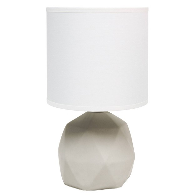 Geometric Concrete Lamp With Shade Simple Designs