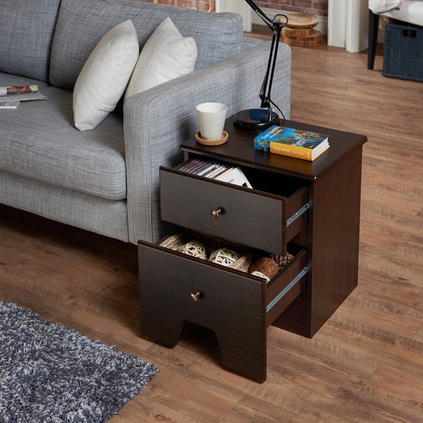 Furniture of America Tarnell Contemporary Espresso 19-inch Side Table