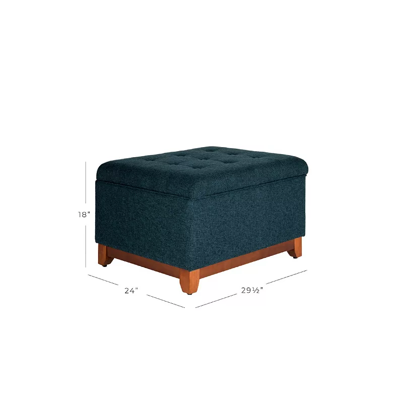 HomePop Chunky Textured Storage Ottoman