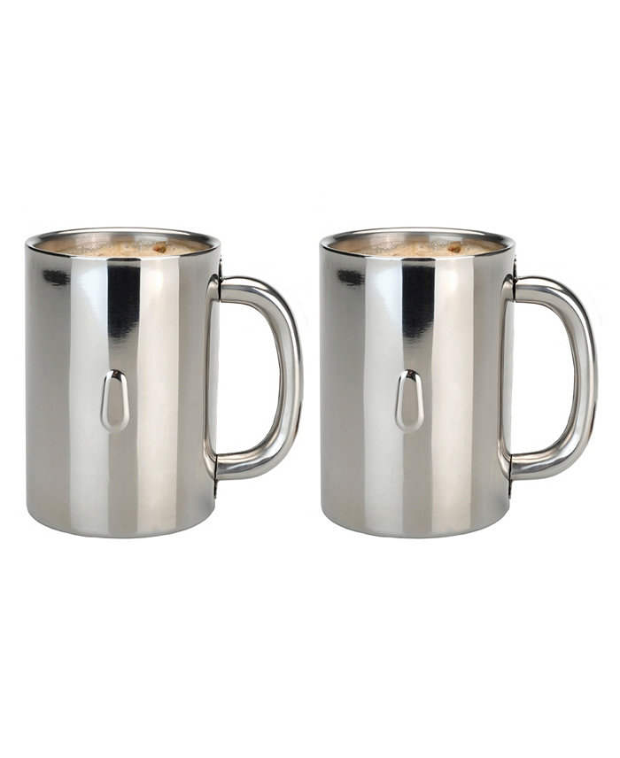 BergHOFF Stainless Steel 12-Oz. Coffee Mugs Set of 2